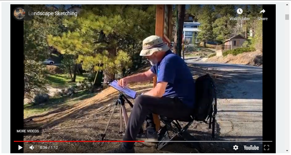 Landscape sketching video screenshot Landscape sketching video screenshot